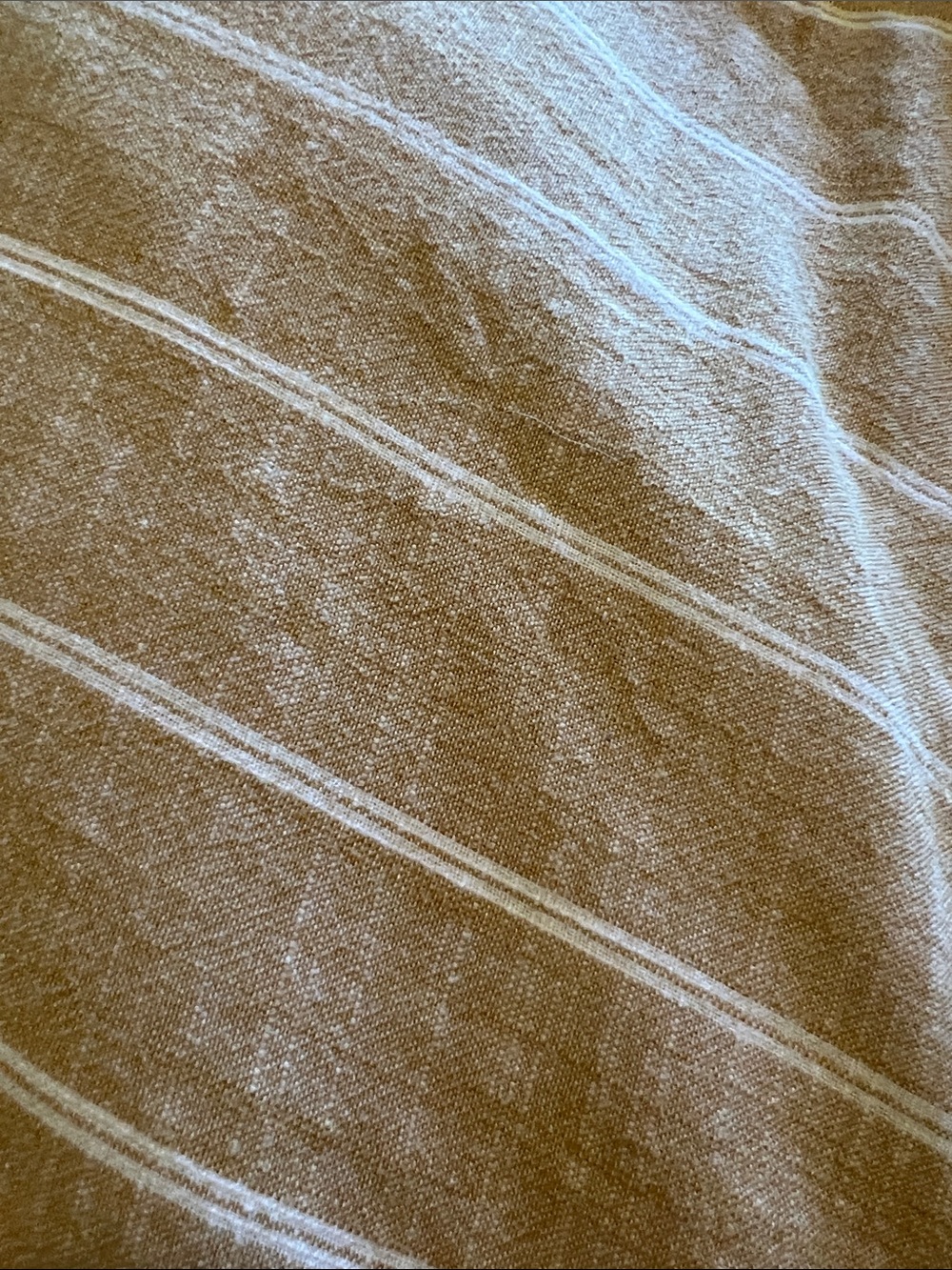 American Eagle Men's Button-Up Short Sleeve Shirt 100% Cotton- Tan Stripe XL - Picture 4 of 10